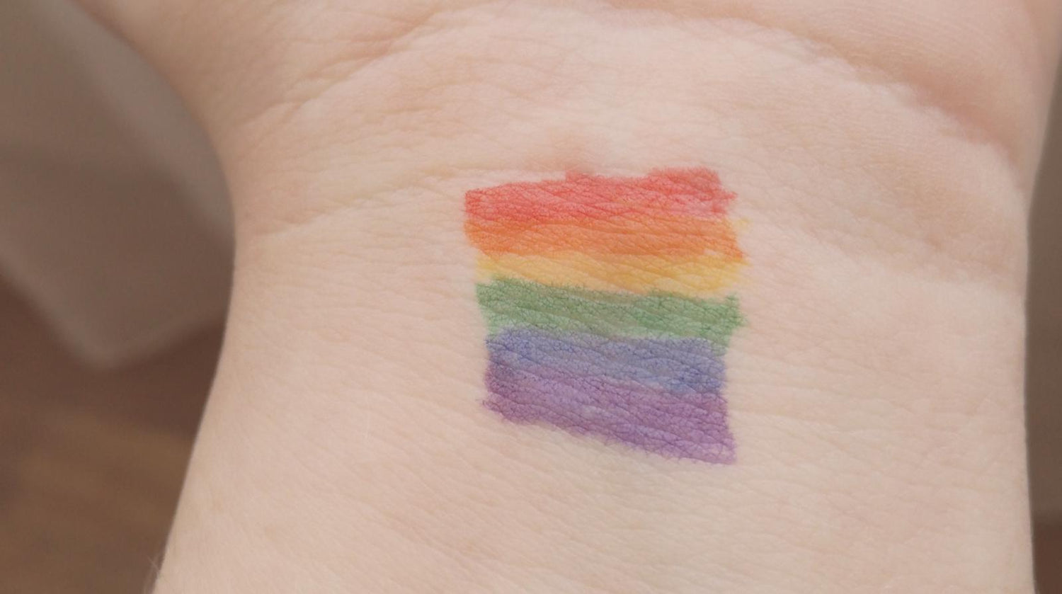 Rainbow Pride Flag Drawn on a Wrist